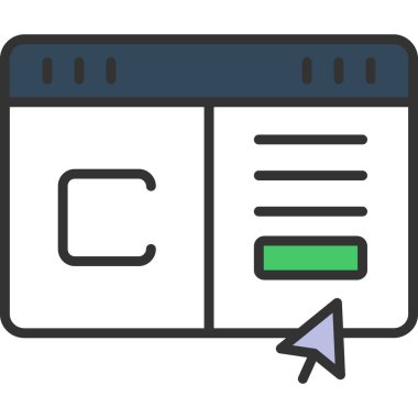 Belge. Web simgesi basit illüstrasyon