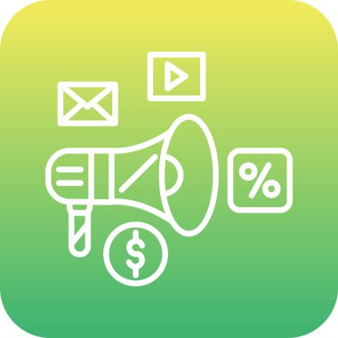 Benzersiz pazarlama vektör çizgisi simgesi