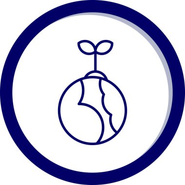 Bir ağaç simgesinin vektör illüstrasyonu