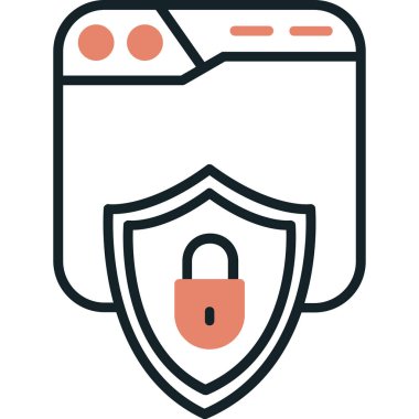 Güvenli kilit. Vektör illüstrasyonu