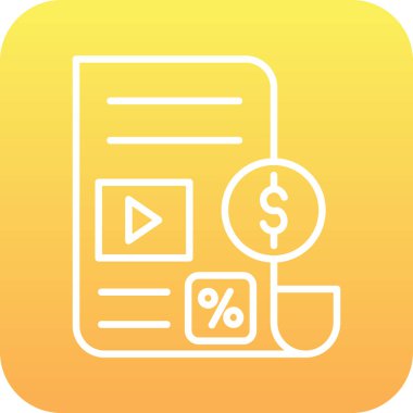 İş ve finans simgesinin vektör illüstrasyonu