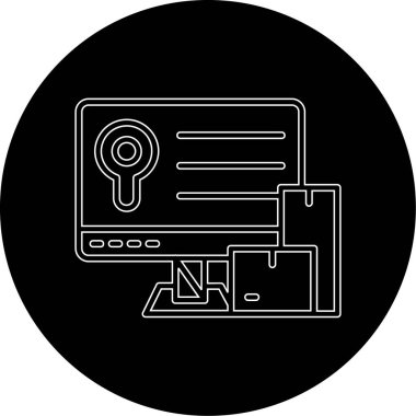 Bilgisayar simgesinin vektör illüstrasyonu