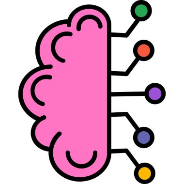 beyin web vektör simgesi tasarımı