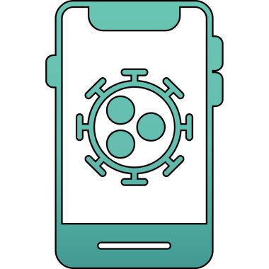 Akıllı telefon aygıtı simgesi. akıllı telefon aygıtı vektör simgesi rengi düz izole