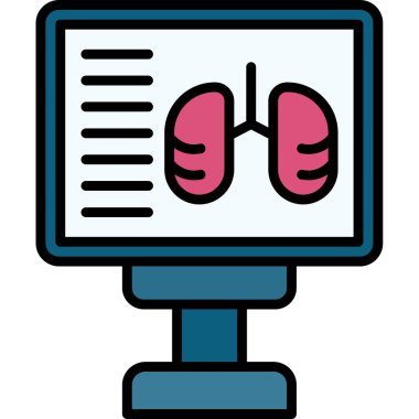 Ciğerler. Web simgesi basit tasarım