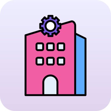 Fabrika simgesi vektör illüstrasyonu