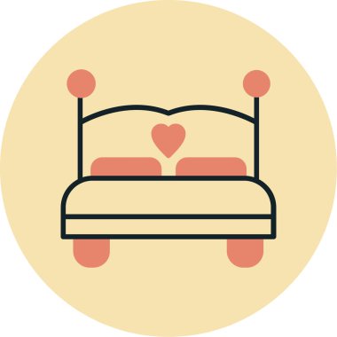 yatak vektörü simgesi modern basit tasarım