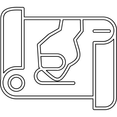 otomobil anahtarı tamir simgesi ana hat biçiminde
