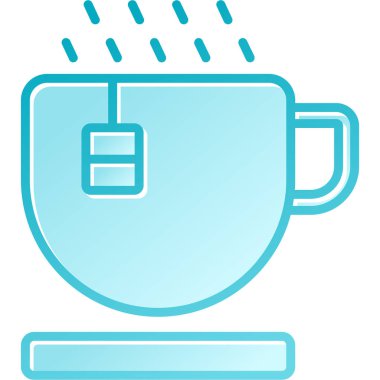 Kahve ikonlu sıcak fincan