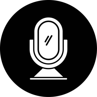 ses mikrofon simgesi, vektör illüstrasyonu