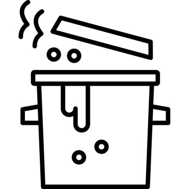 Çöp kutusu simgesi ana hatlar biçiminde