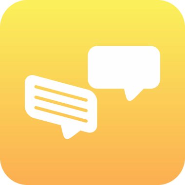 Konuşma baloncuğu simgesinin vektör çizimi