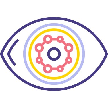 Göz. Web simgesi basit illüstrasyon