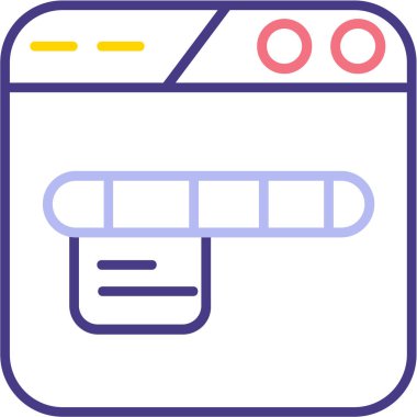 Takvim web simgesi, basit vektör illüstrasyonu