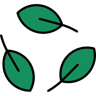 Yaprak simgesi, vektör illüstrasyonu
