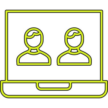 bilgisayar ekranı ana hatları vektörü. Dijital cihaz. bilgisayar