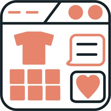 çevrimiçi dükkan vektör simgesi