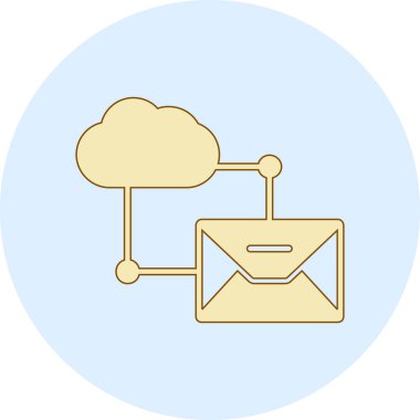 E- posta modern simgesinin vektör illüstrasyonu