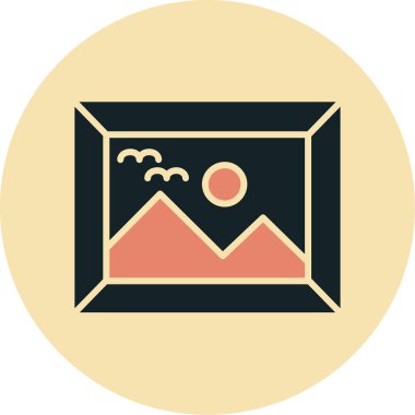 Bir resim simgesinin vektör illüstrasyonu