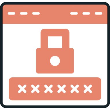 asma kilit ikon vektör çizimi