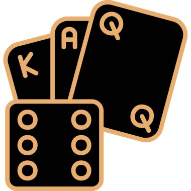 Poker ikonu, basit illüstrasyon tasarımı