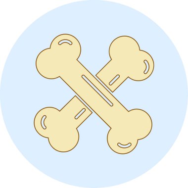 kemik simgesi modern vektör illüstrasyonu