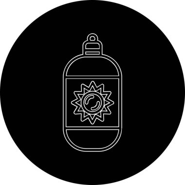 Bir güneş şişesinin vektör çizimi