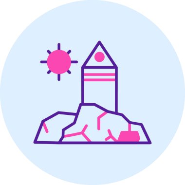 roket ikonu vektör illüstrasyonu