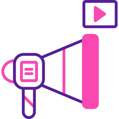 Konuşmacı. Web simgesi basit illüstrasyon