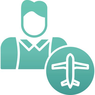 Bir düzlem simgesinin vektör çizimi