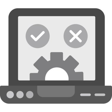 Virüs sembolü vektör dizaynlı bilgisayar monitörü