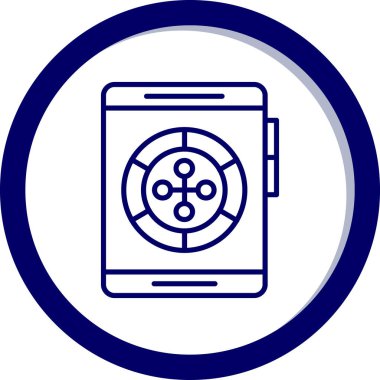 Cep telefonu simgesi, vektör illüstrasyonu