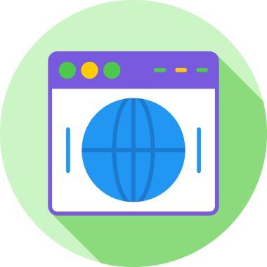 Web simgesi, vektör illüstrasyonu