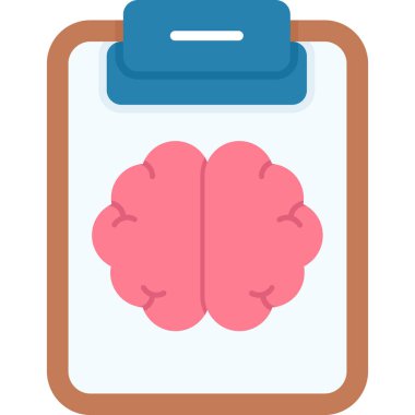 beyin ikonu vektör illüstrasyonu