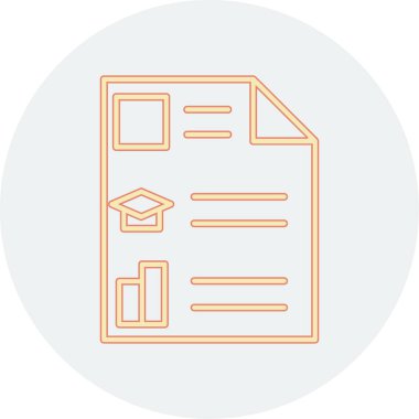 Belge. Web simgesi basit illüstrasyon