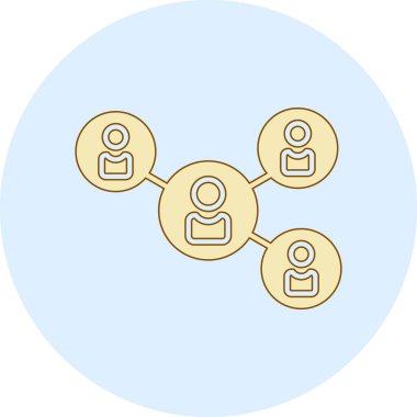 sosyal ağ düz simgesi grubu.