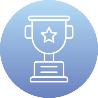 Kupa. Web simgesi basit illüstrasyon