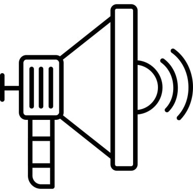 Konuşmacı. Web simgesi basit illüstrasyon