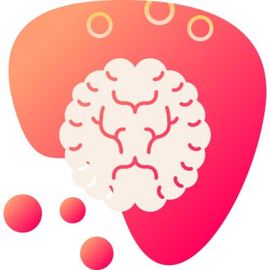 Beyin. Web simgesi basit illüstrasyon