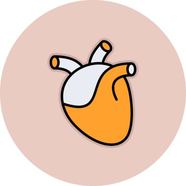 vektör kalp ikonu. Basit resimleme