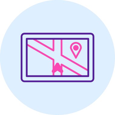 Harita konumu. Basit illüstrasyon