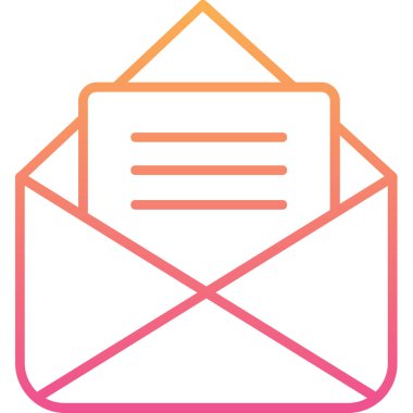 Zarf simgesinin vektör illüstrasyonu