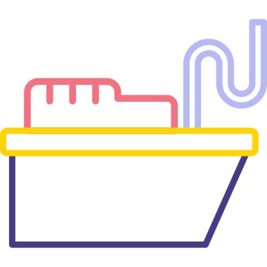 Küvet. Web simgesi basit illüstrasyon