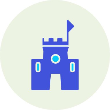 Şato. Web simgesi vektör illüstrasyonu