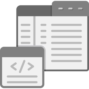 Web geliştirme programlama simgesi ana hatlar biçiminde kodlanıyor