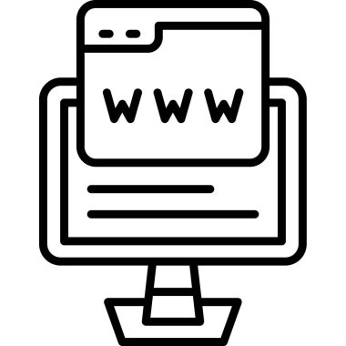 İnternet web simgesi, satır biçimi