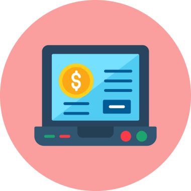 İnternet para çevrimiçi simgesi