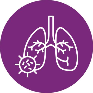 Akciğerler. Web simgesi vektör tasarımı