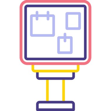 Reklam panosu. Web simgesi basit illüstrasyon