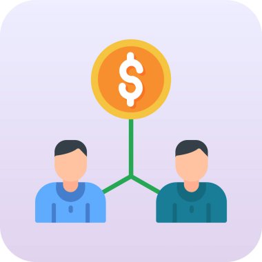 iş ortaklığı simgesi vektör illüstrasyonu